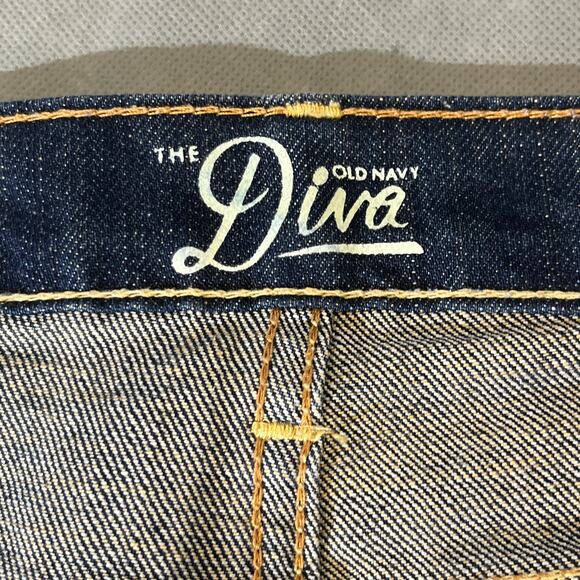 Old Navy The Diva Jeans Womens Size 8 Regular Blue Dark Wash Boot Cut Low Rise - Picture 3 of 16